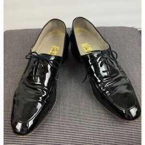 John Weitz men’s black patent leather  size 9.5 excellent throughout